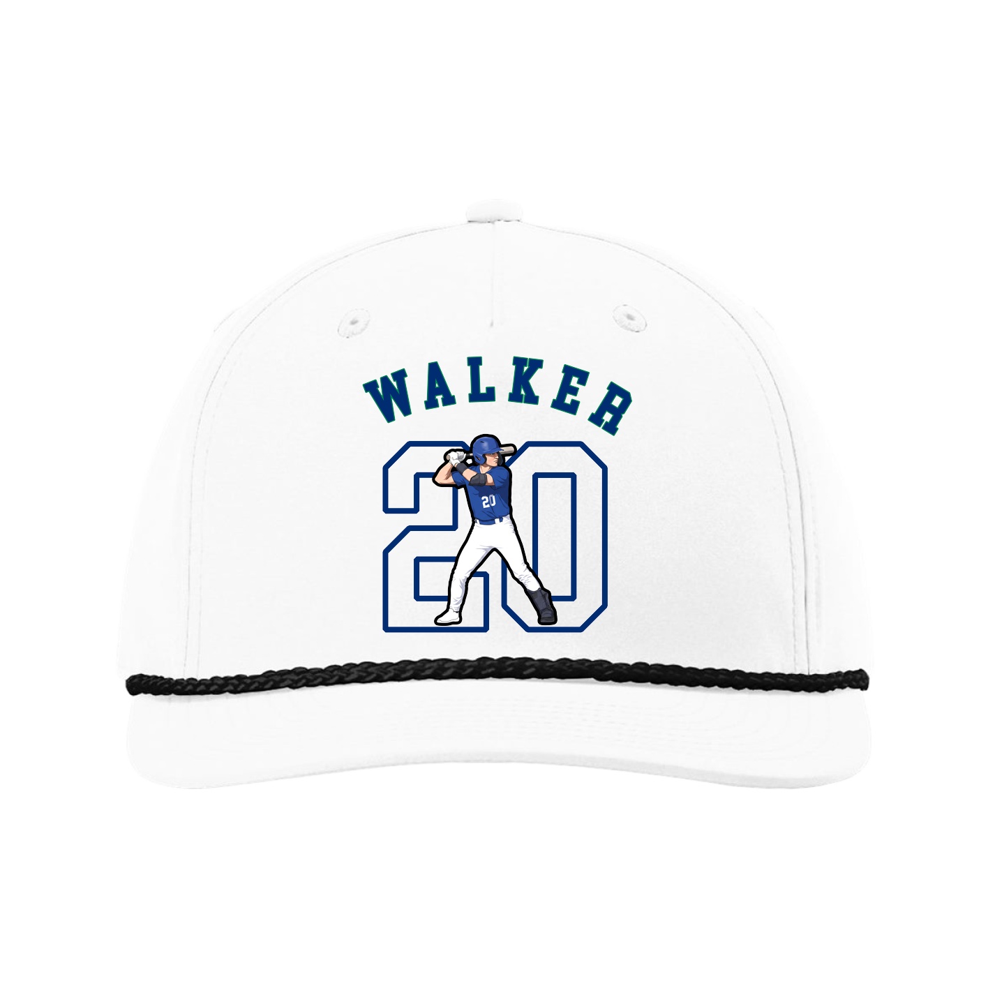 Five-Panel Classic Rope Cap — Shirsey Arch in White