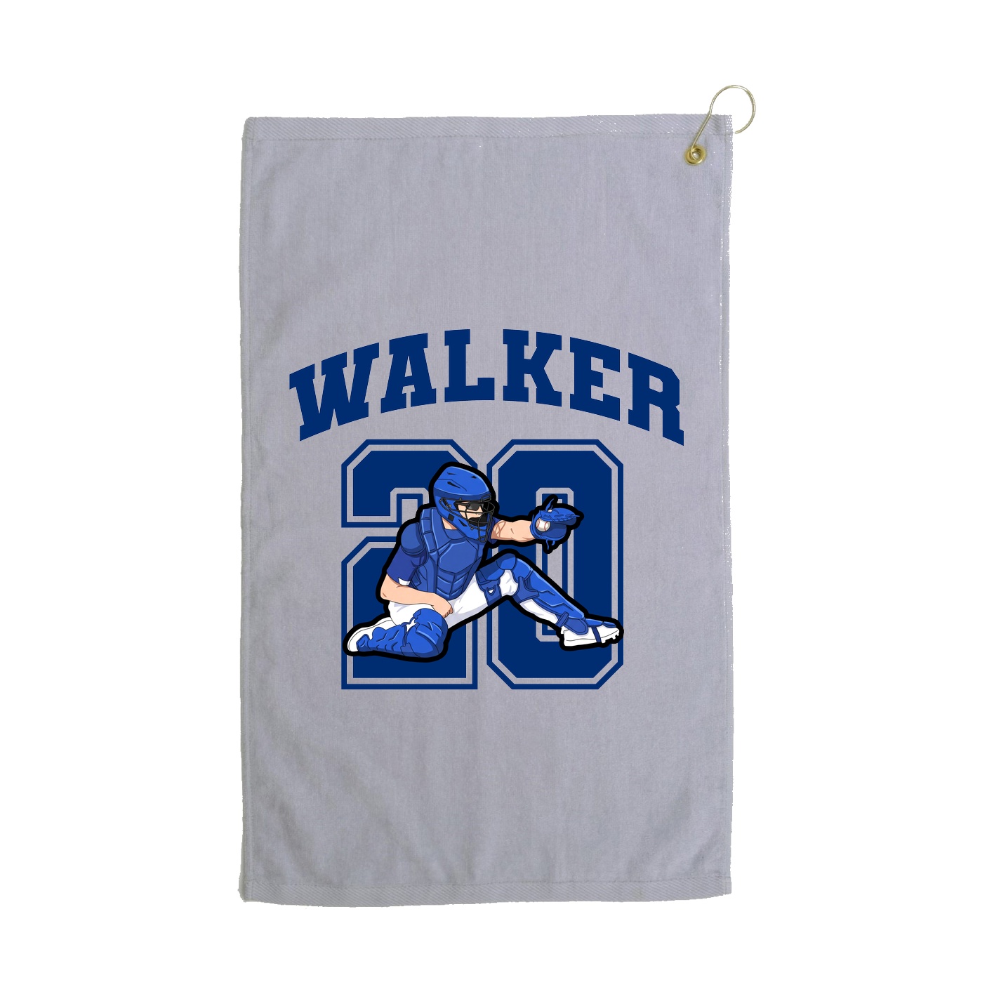 Golf Towel — Number in Grey