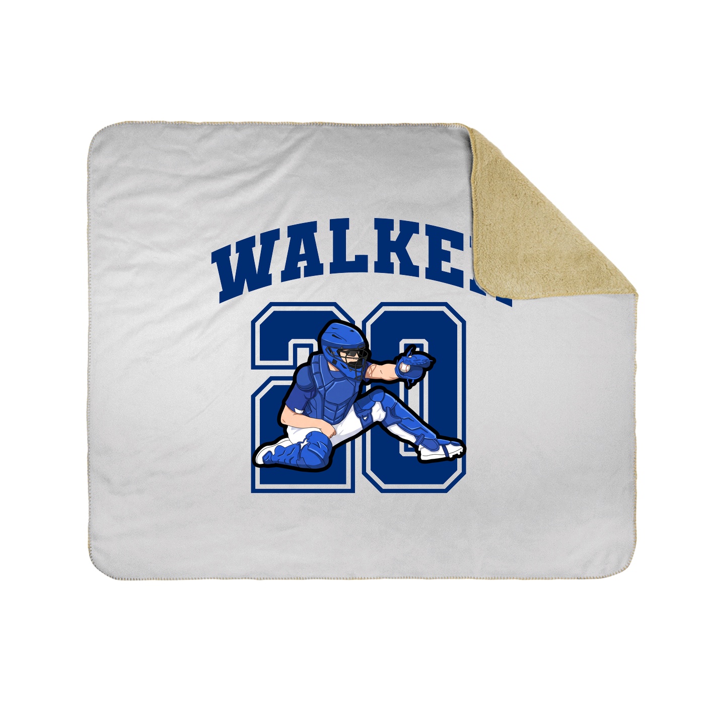Throw Blanket — Number in White