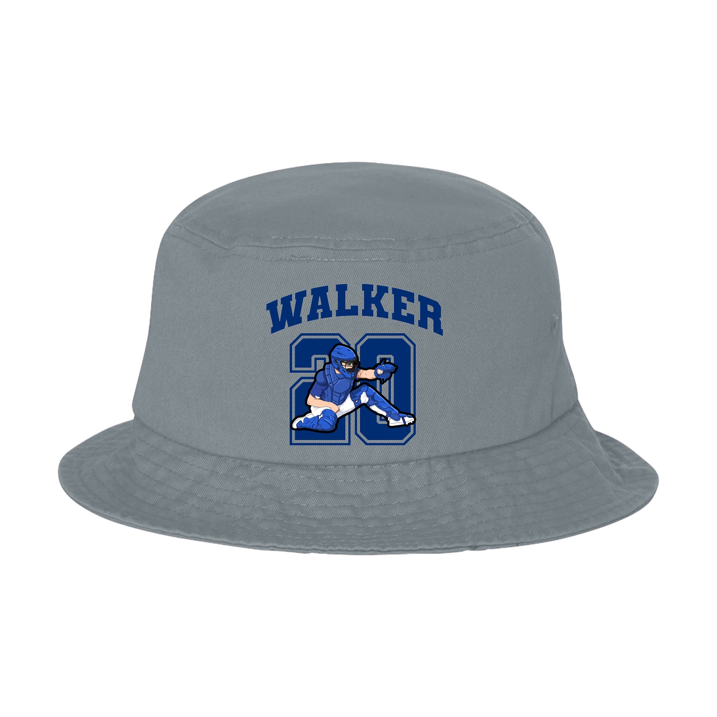 Bucket Cap — Number in Grey