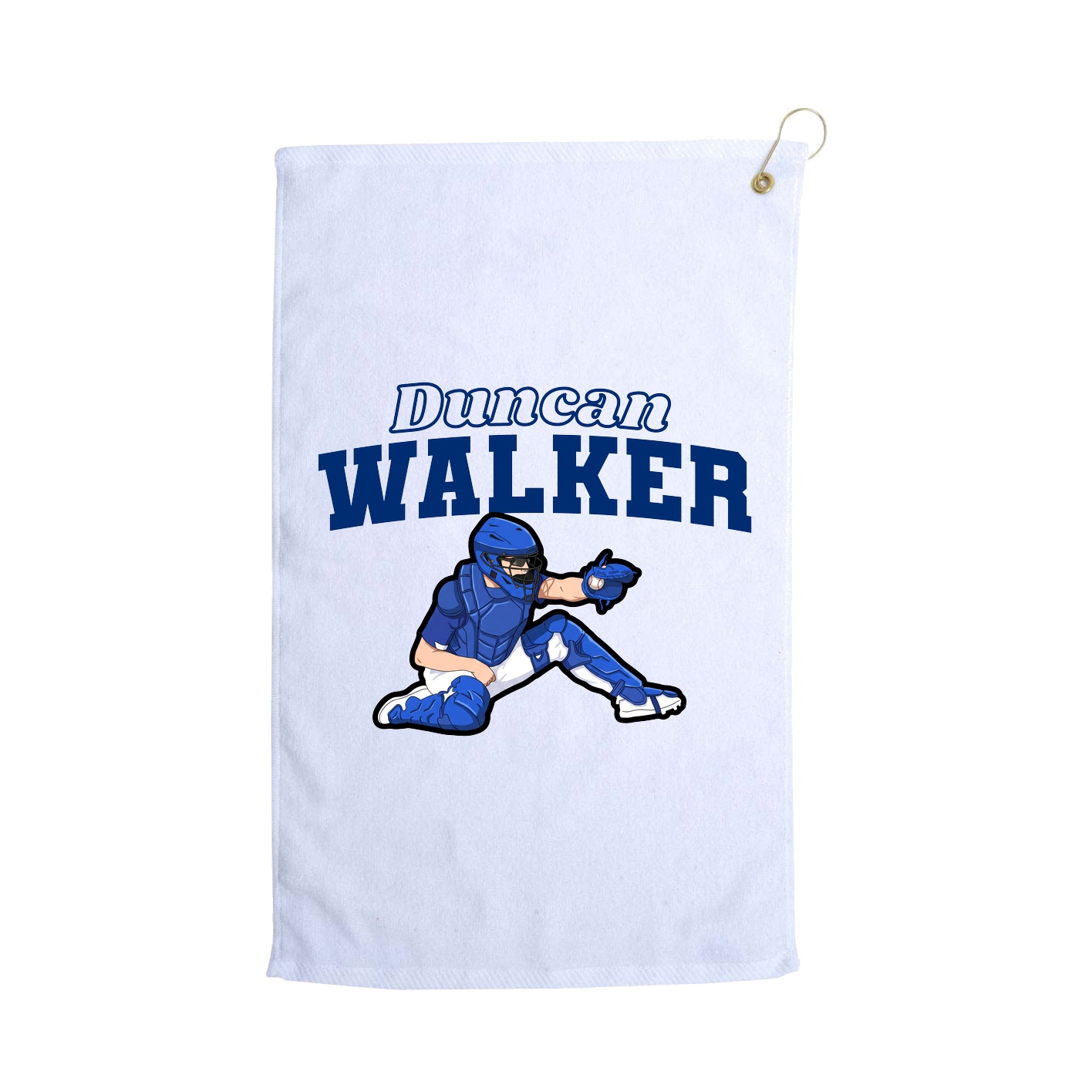Golf Towel — Name Arch in White