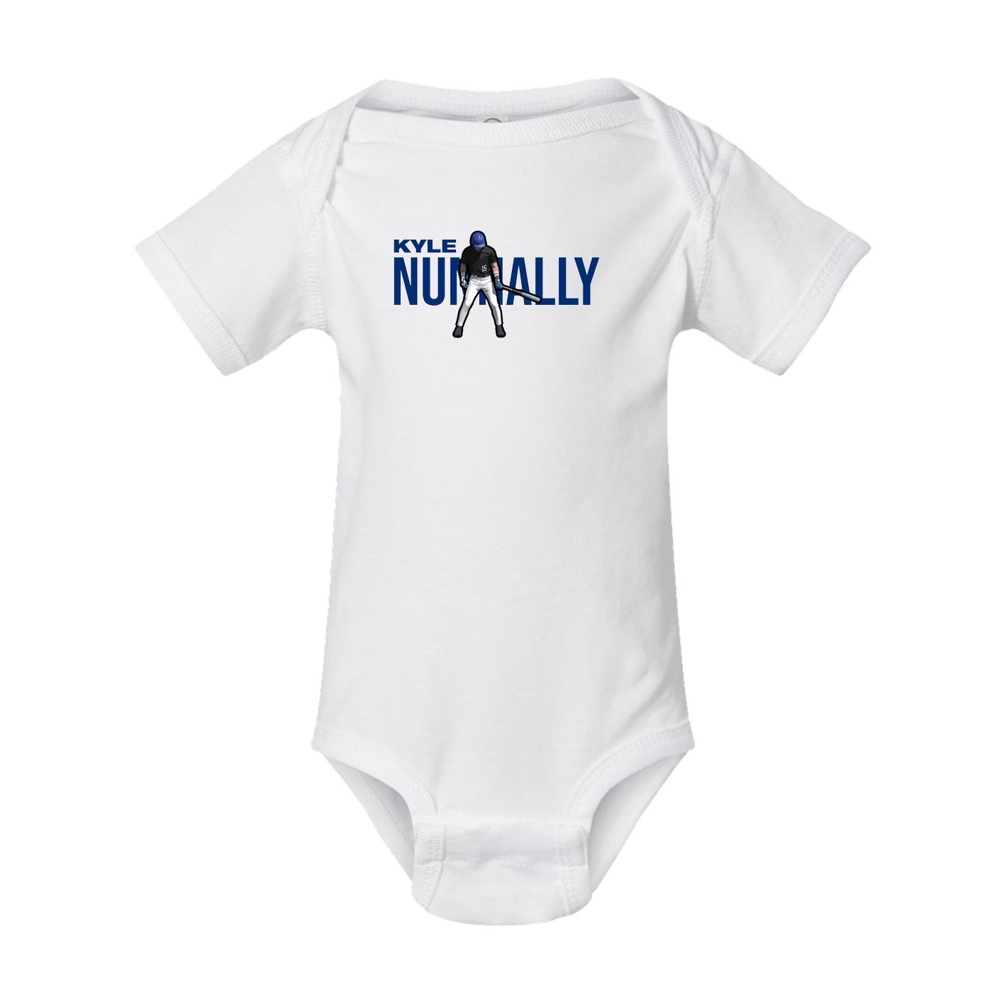 Baby Onesie — Player Name in White