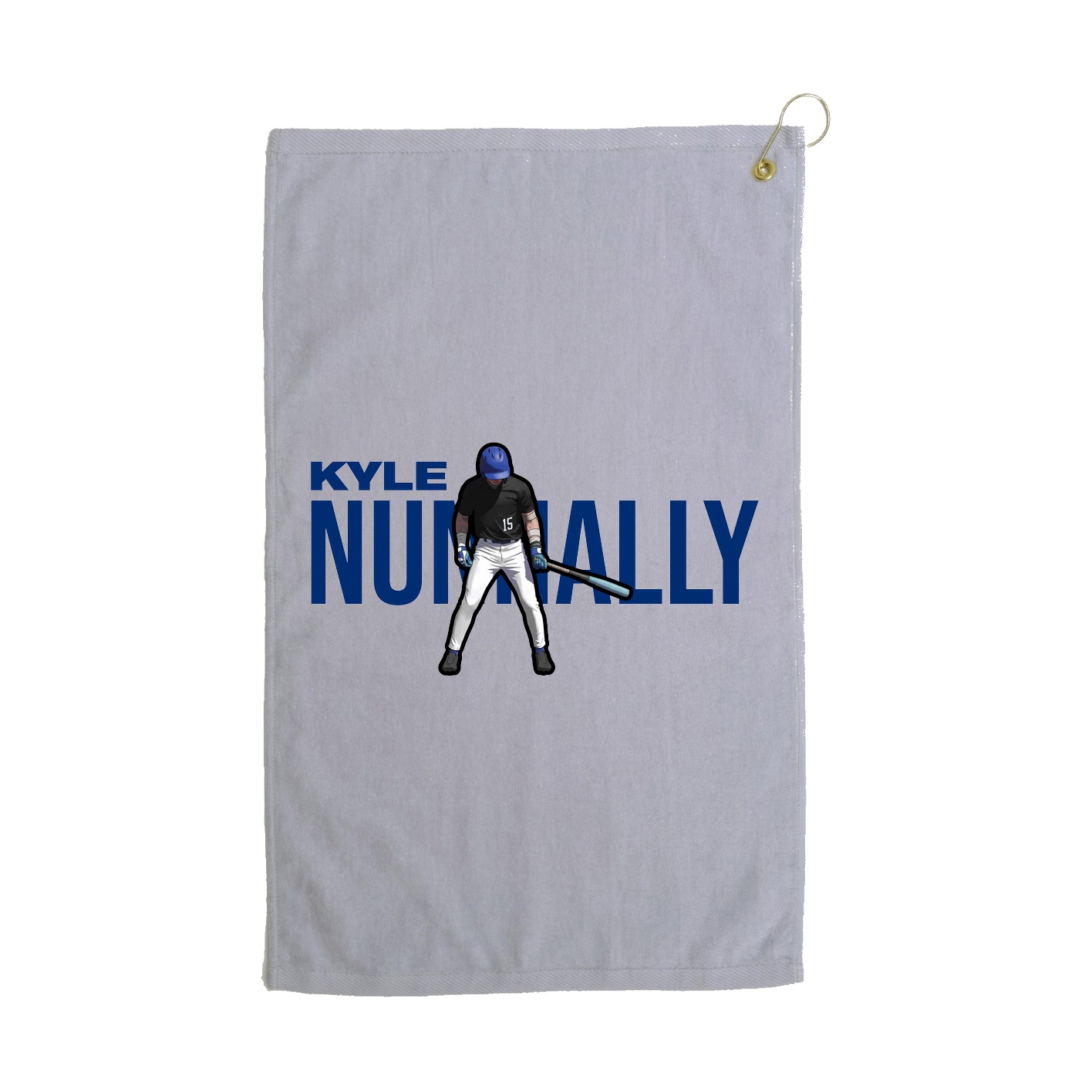 Golf Towel — Player Name in Grey