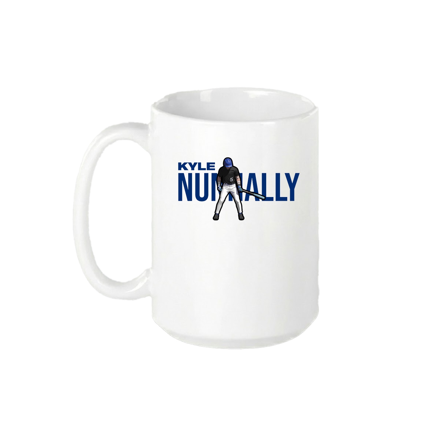 15oz Coffee Mug — Player Name in White