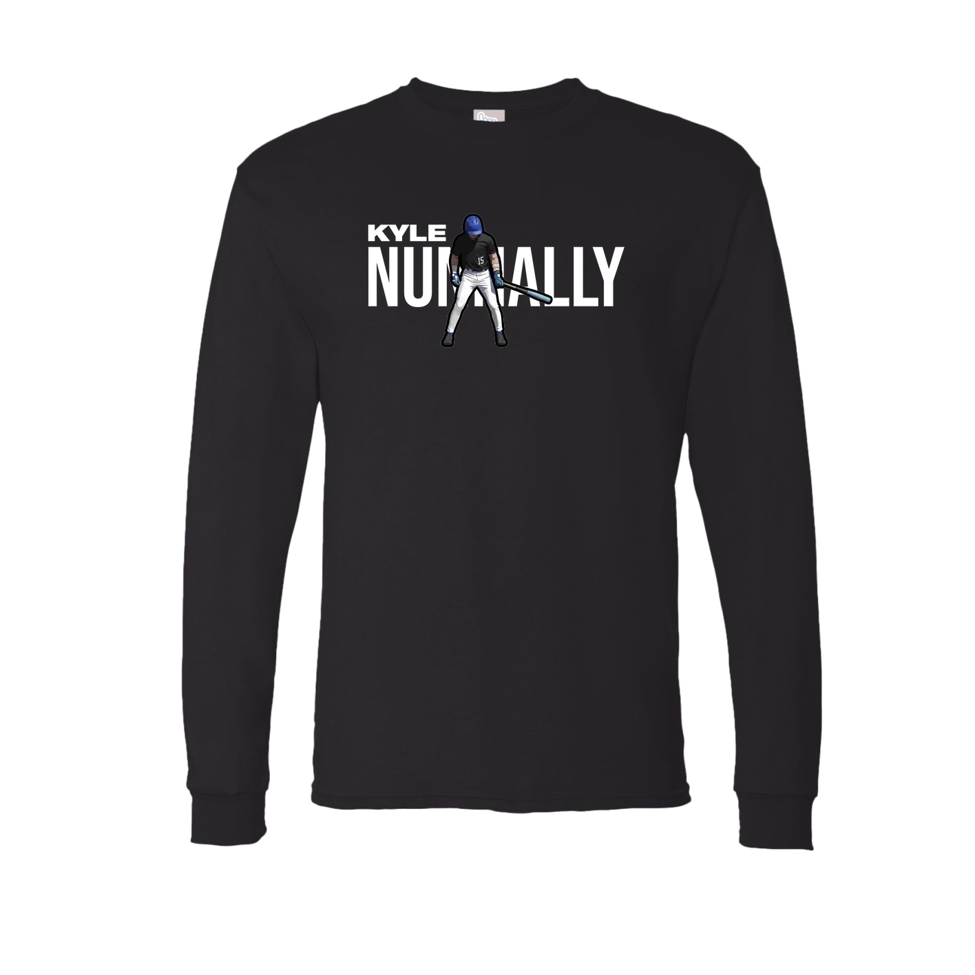 Long Sleeve Tee — Player Name in Black
