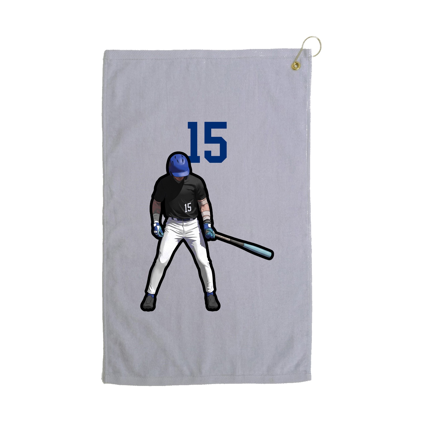 Golf Towel — Number Top in Grey