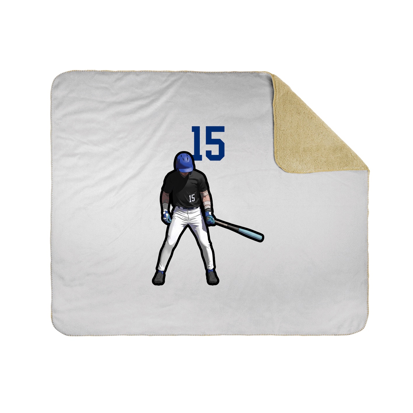 Throw Blanket — Number Top in White