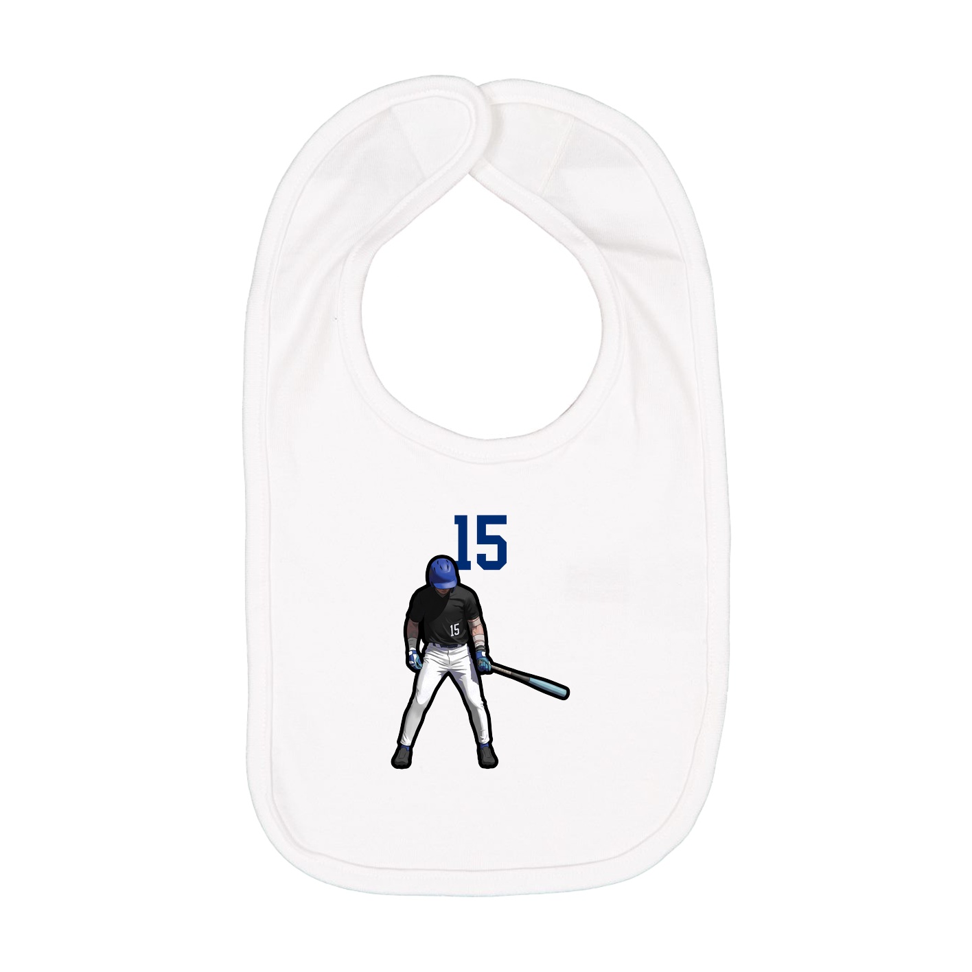 Infant Bib — Number Top in White