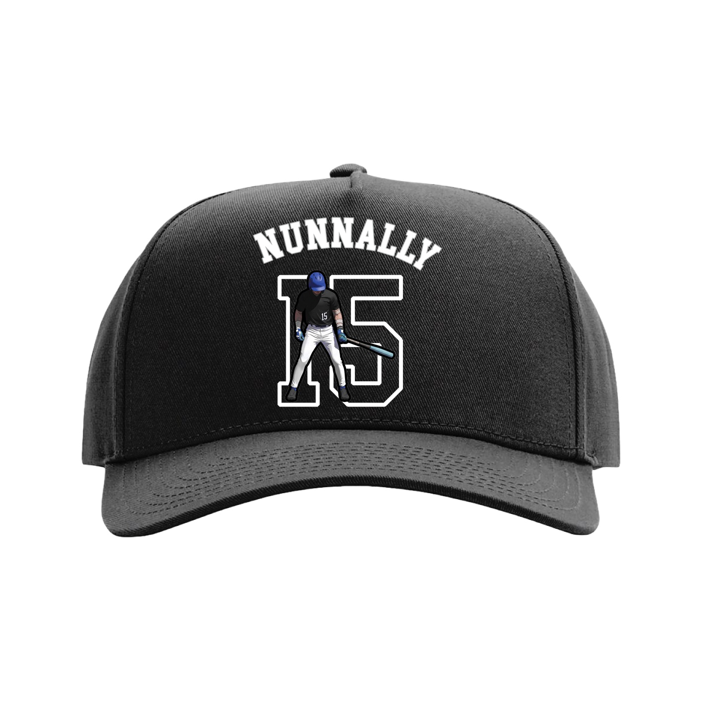 Full Fabric Five-Panel Champ Cap — Shirsey Arch in Black
