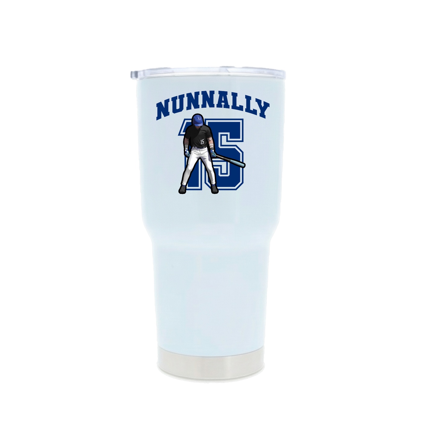 30oz Stainless Steel Tumbler — Number in White