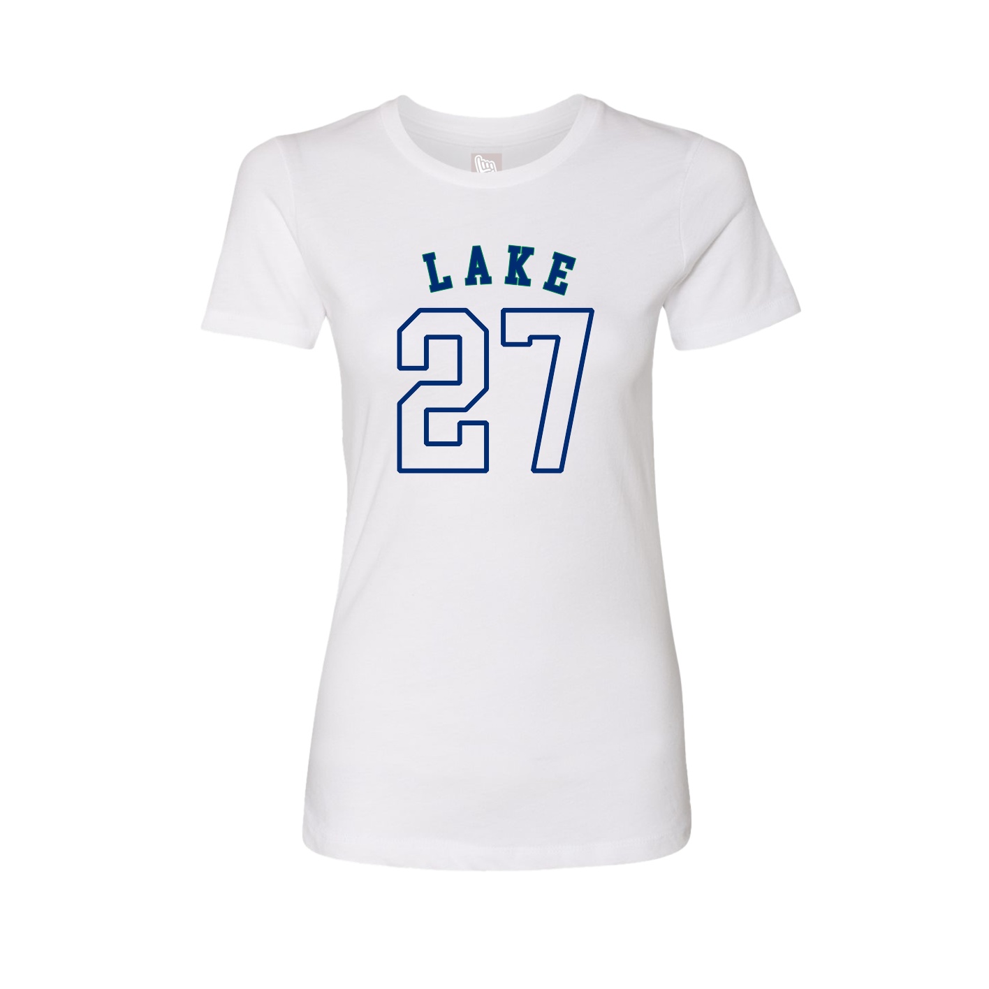 Fitted Women's Tee — Shirsey Arch in White