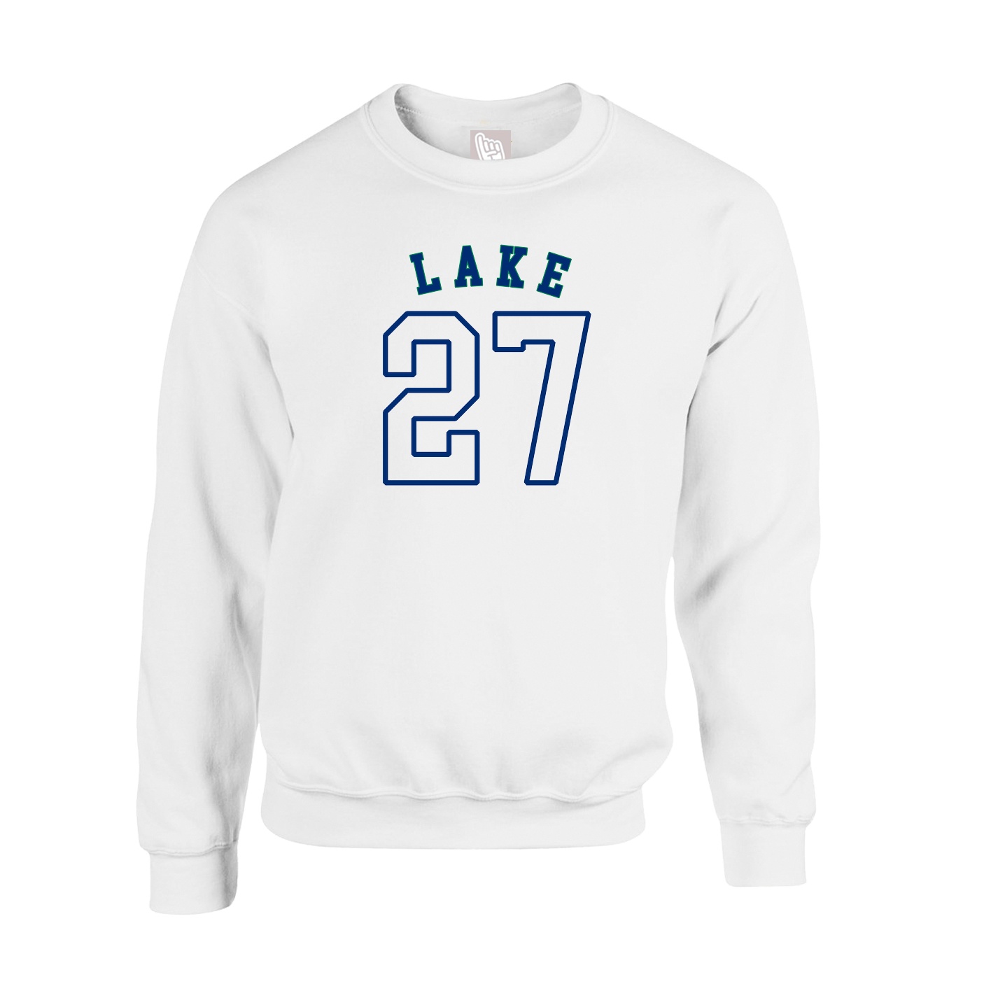 Fleece Crew — Shirsey Arch in White