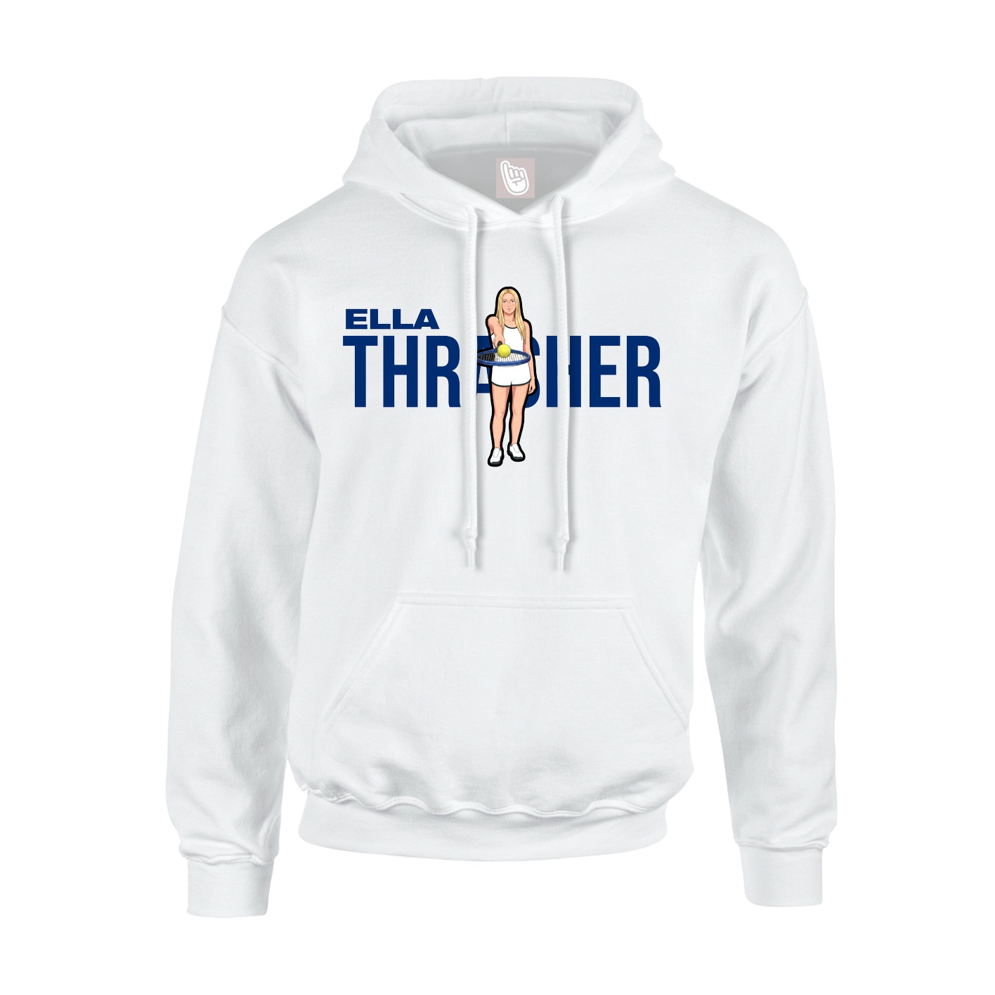 Youth Hoodie — Player Name in White