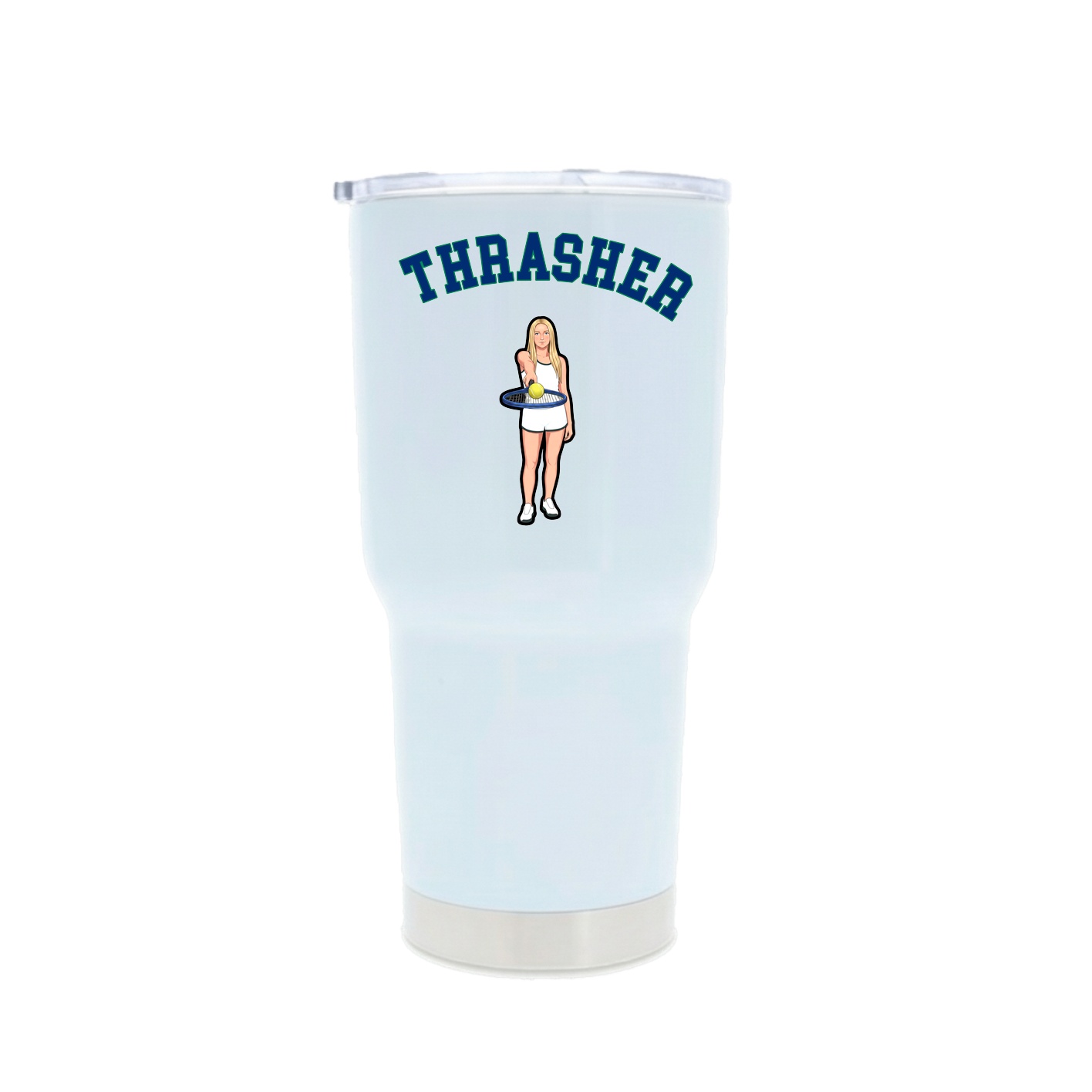 30oz Stainless Steel Tumbler — Shirsey Arch in White