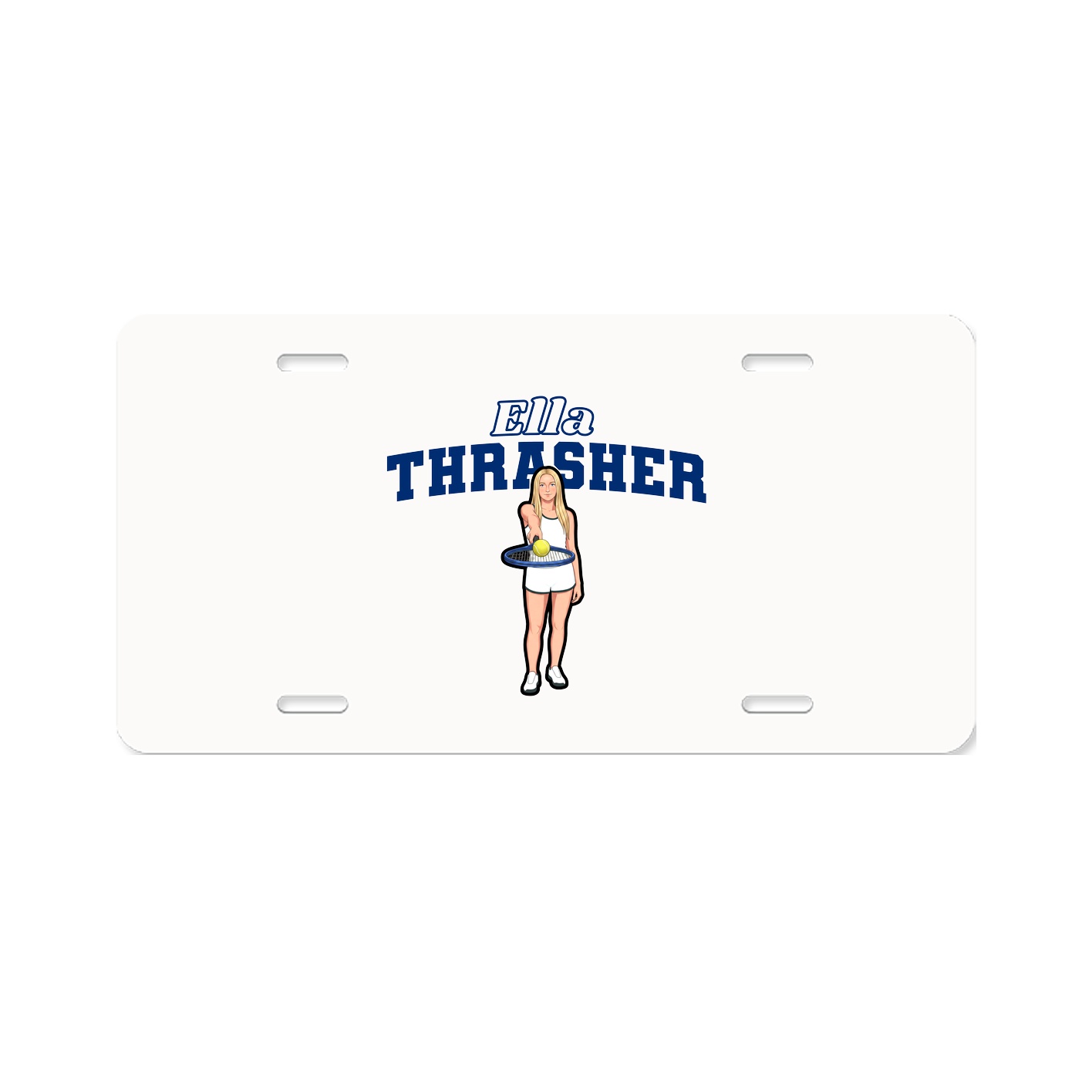 License Plate — Name Arch in Classic