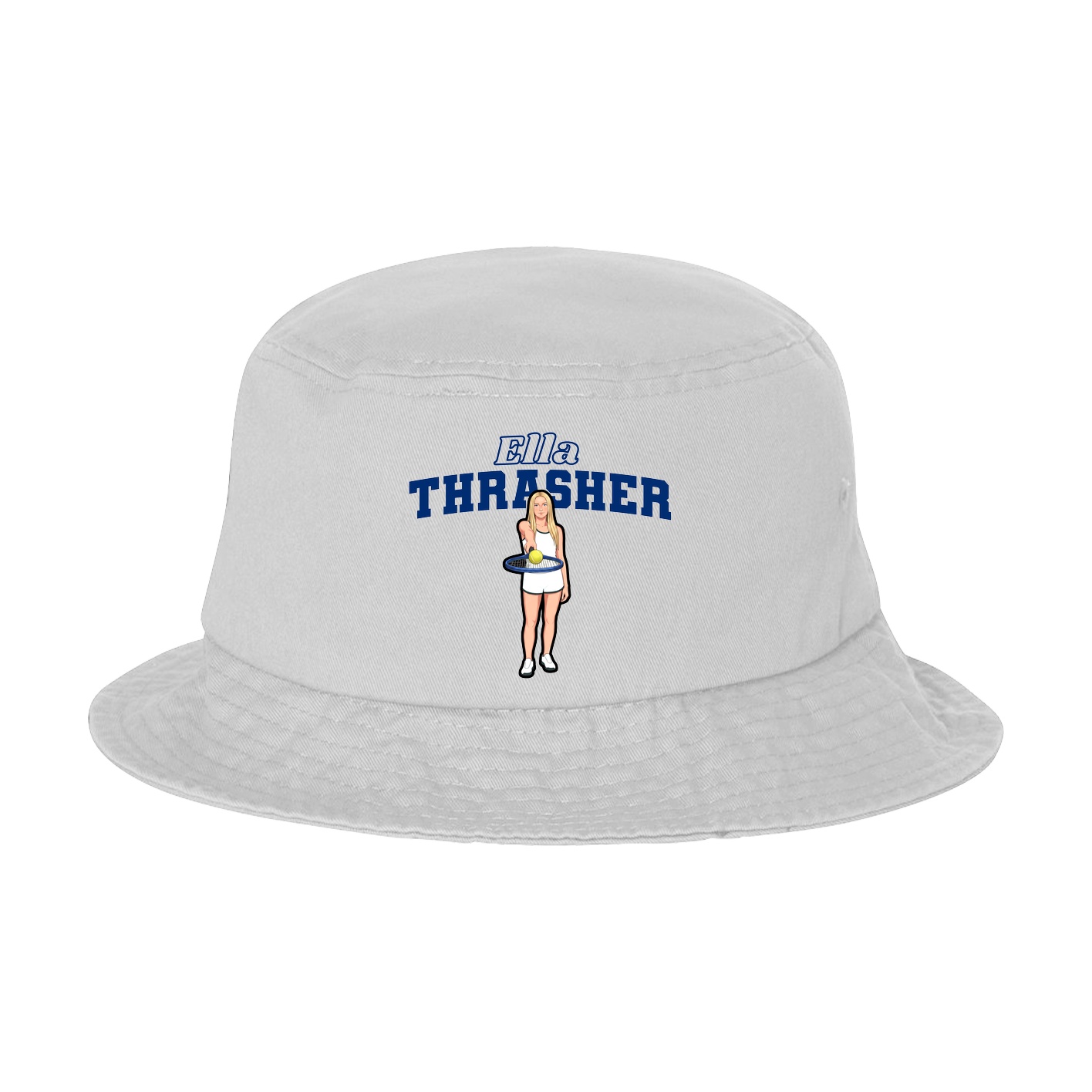 Bucket Cap — Name Arch in White
