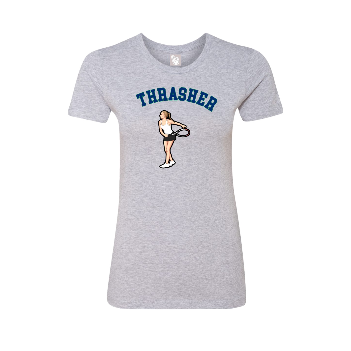 Fitted Women's Tee — Shirsey Arch in Grey