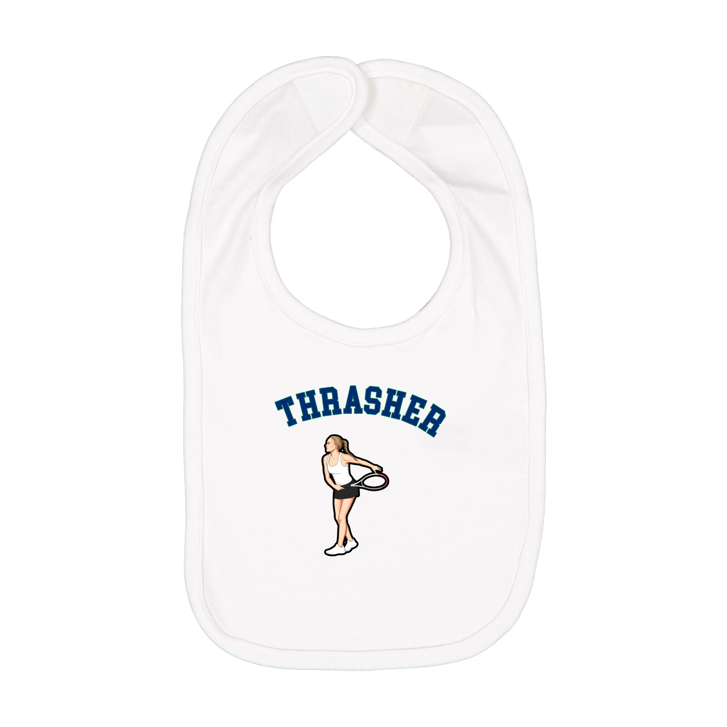 Infant Bib — Shirsey Arch in White