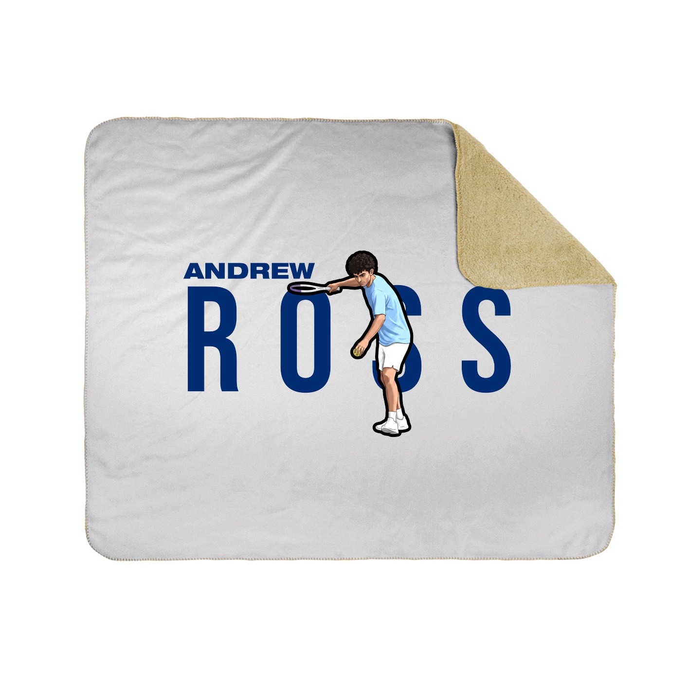 Throw Blanket — Player Name in White