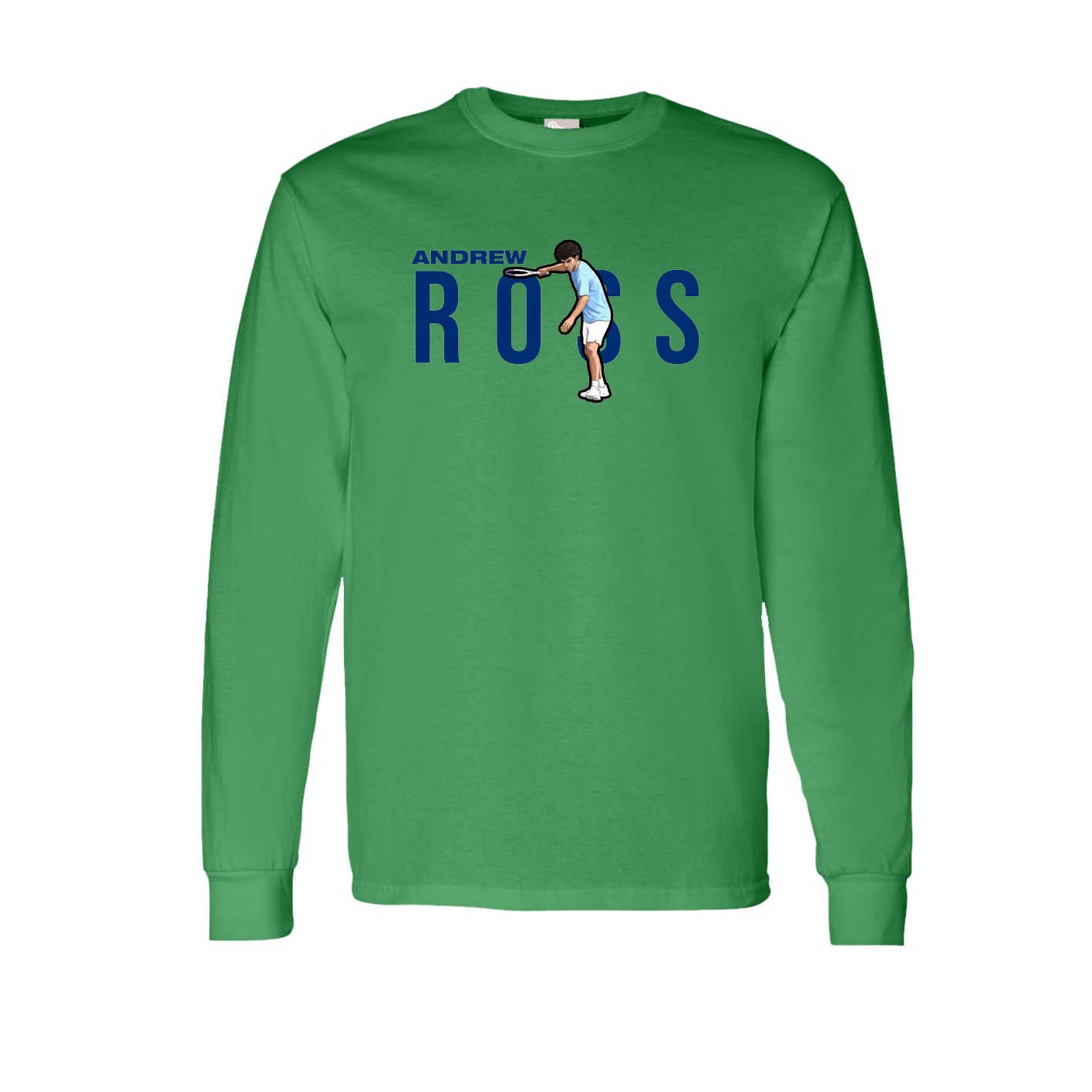 Long Sleeve Tee — Player Name in Green