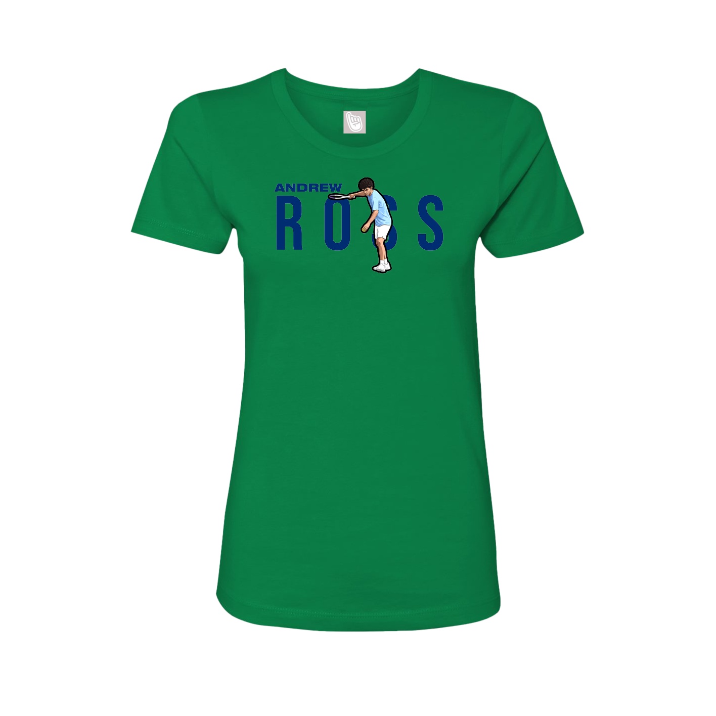 Fitted Women's Tee — Player Name in Green