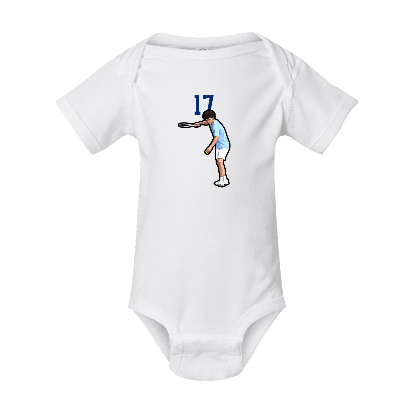 Baby Onesie — Number Top in White