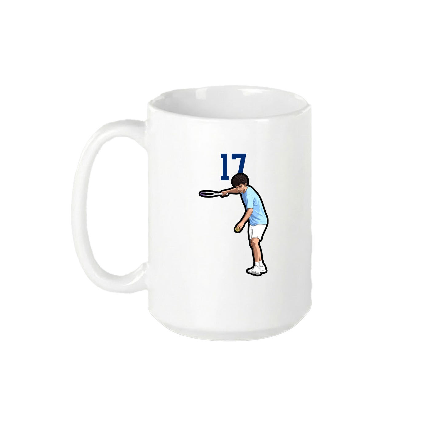 15oz Coffee Mug — Number Top in White