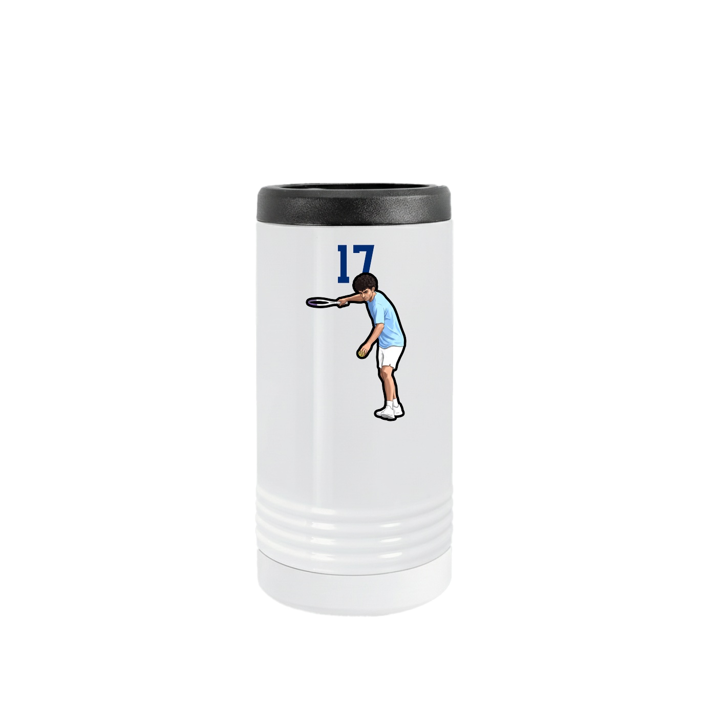 Slim Beverage Holder — Number Top in White