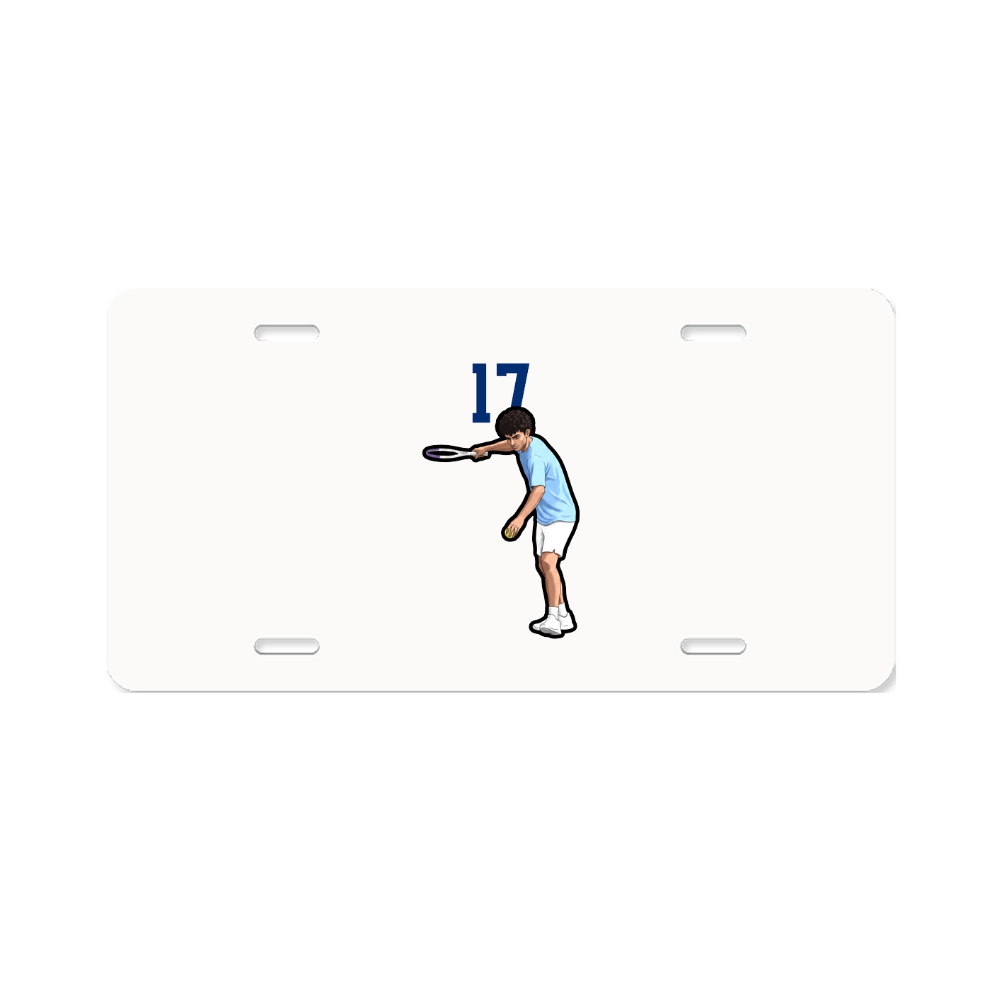 License Plate — Number Top in Classic