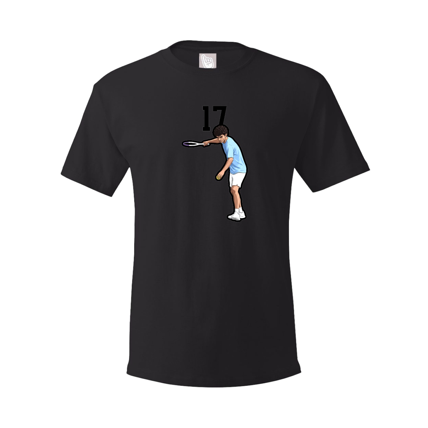 Youth Tee — Number Top in Black