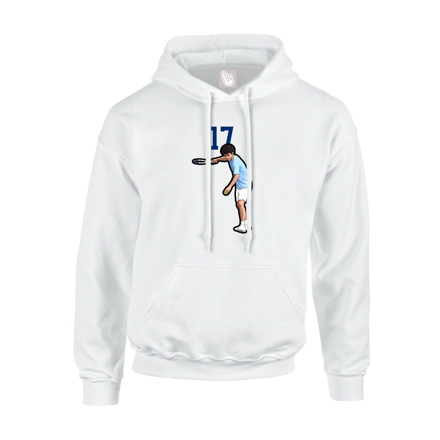 Hoodie — Number Top in White