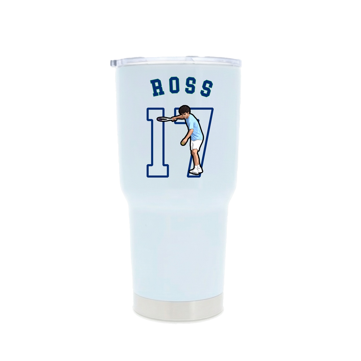 30oz Stainless Steel Tumbler — Shirsey Arch in White