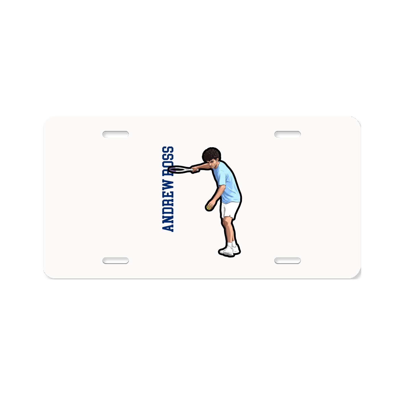 License Plate — Name Vertical in Classic
