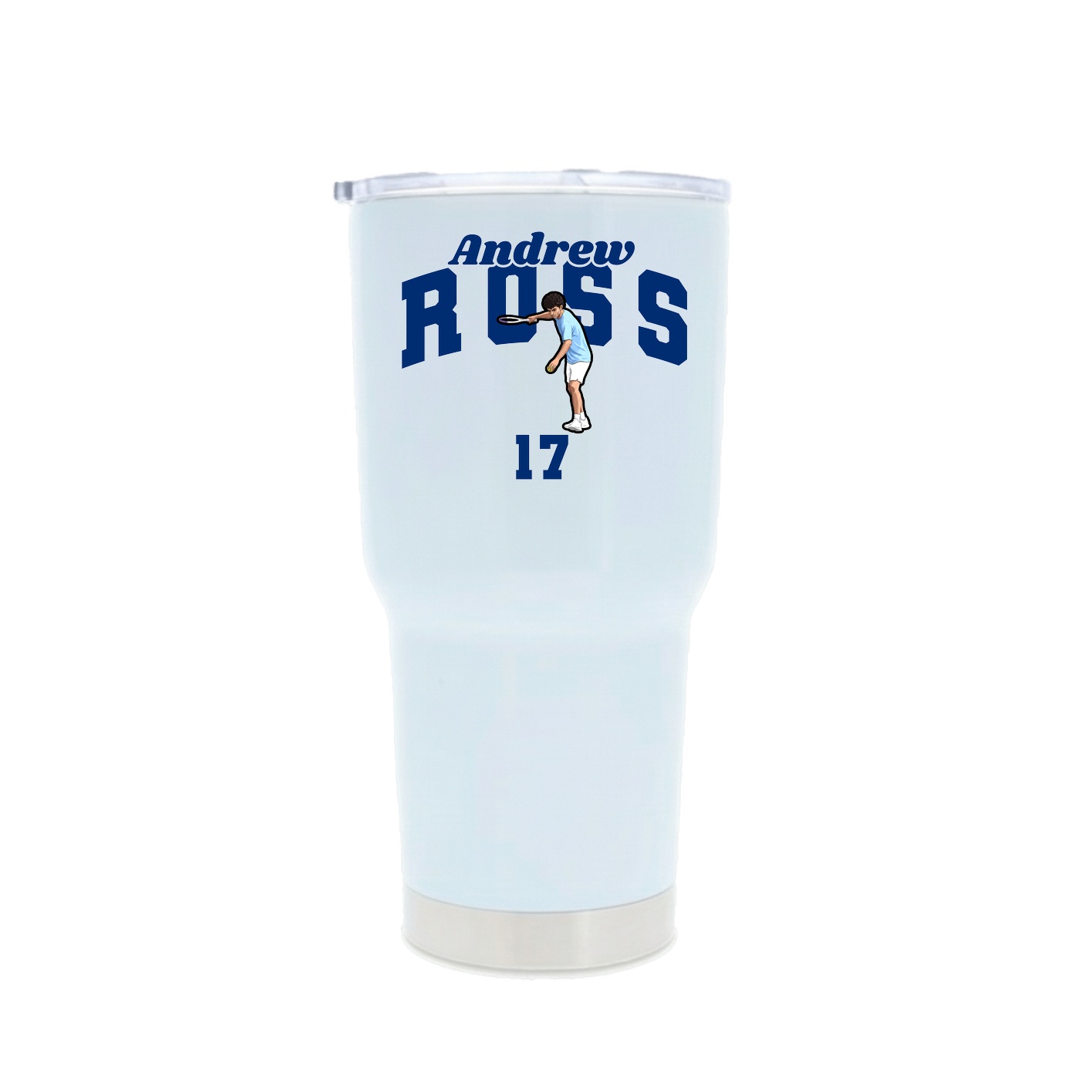 30oz Stainless Steel Tumbler — Signature Arch in White