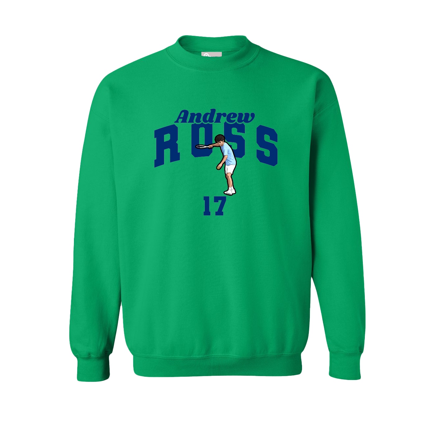 Fleece Crew — Signature Arch in Green