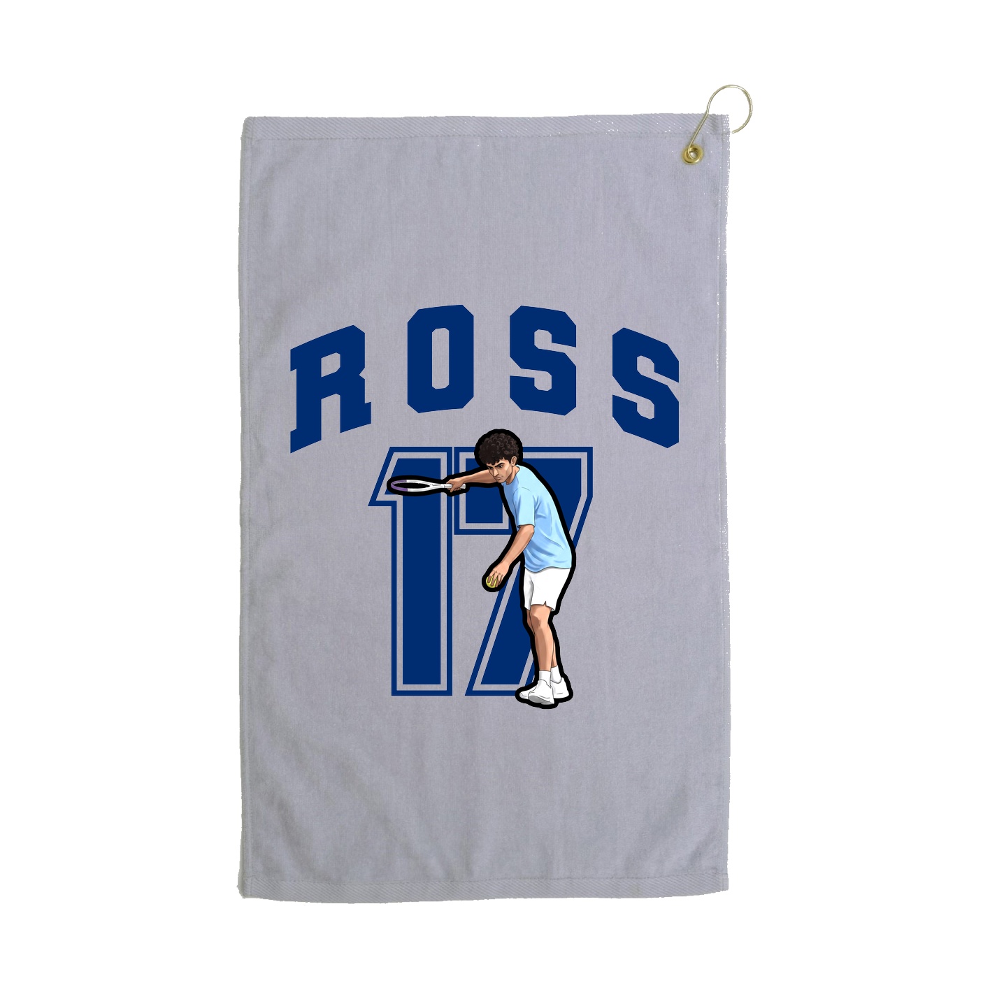 Golf Towel — Number in Grey