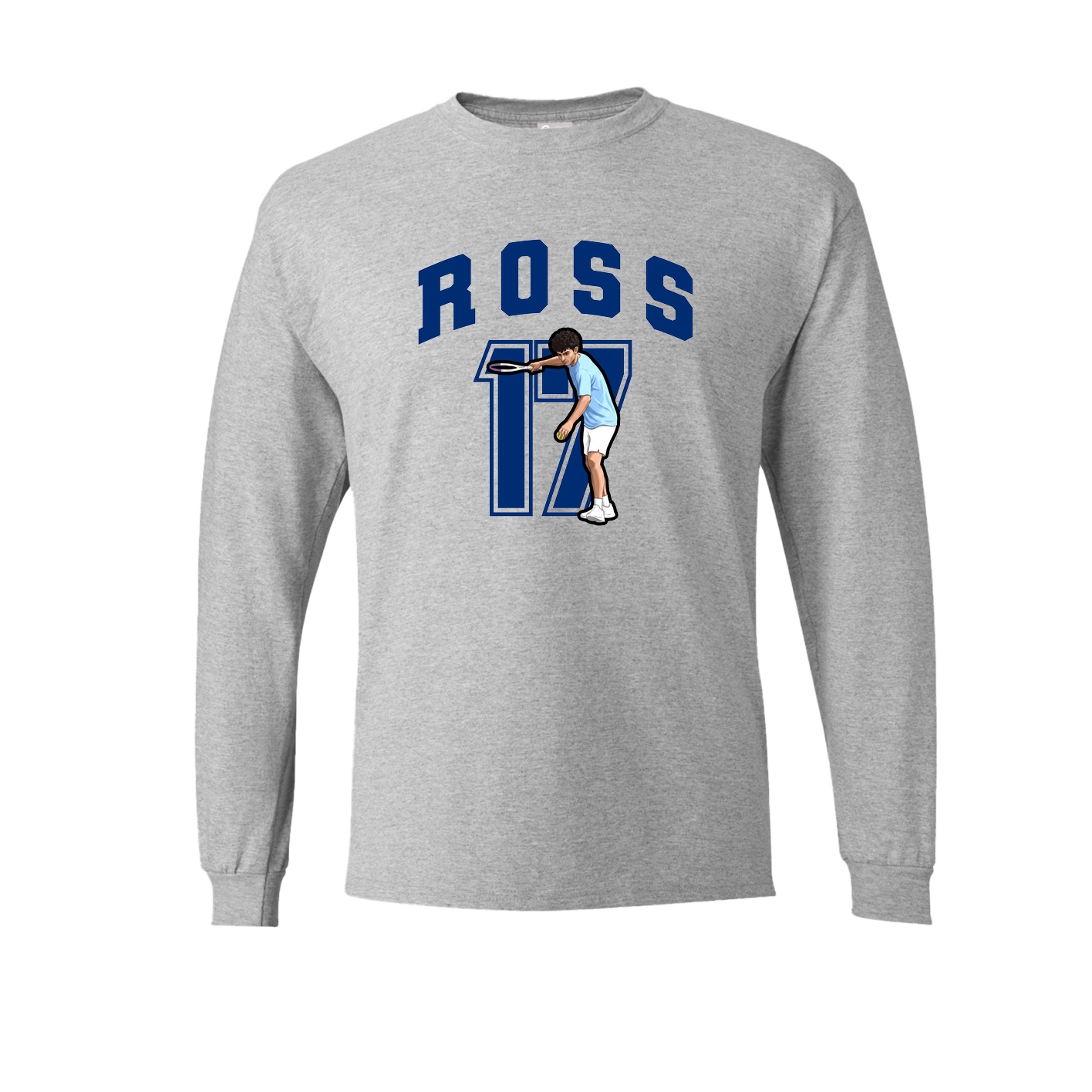 Long Sleeve Tee — Number in Grey