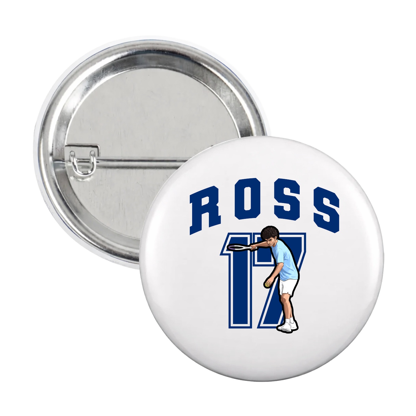 Game Day Button — Number in White