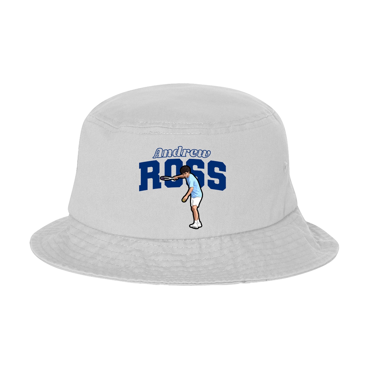 Bucket Cap — Name Arch in White