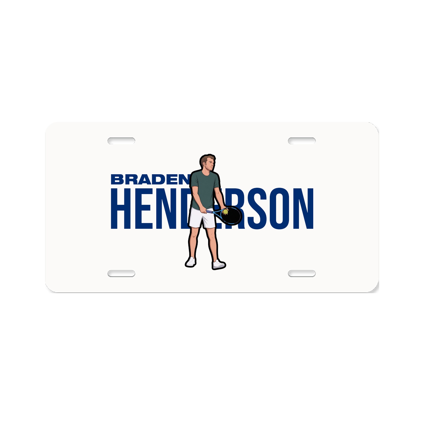 License Plate — Player Name in Classic