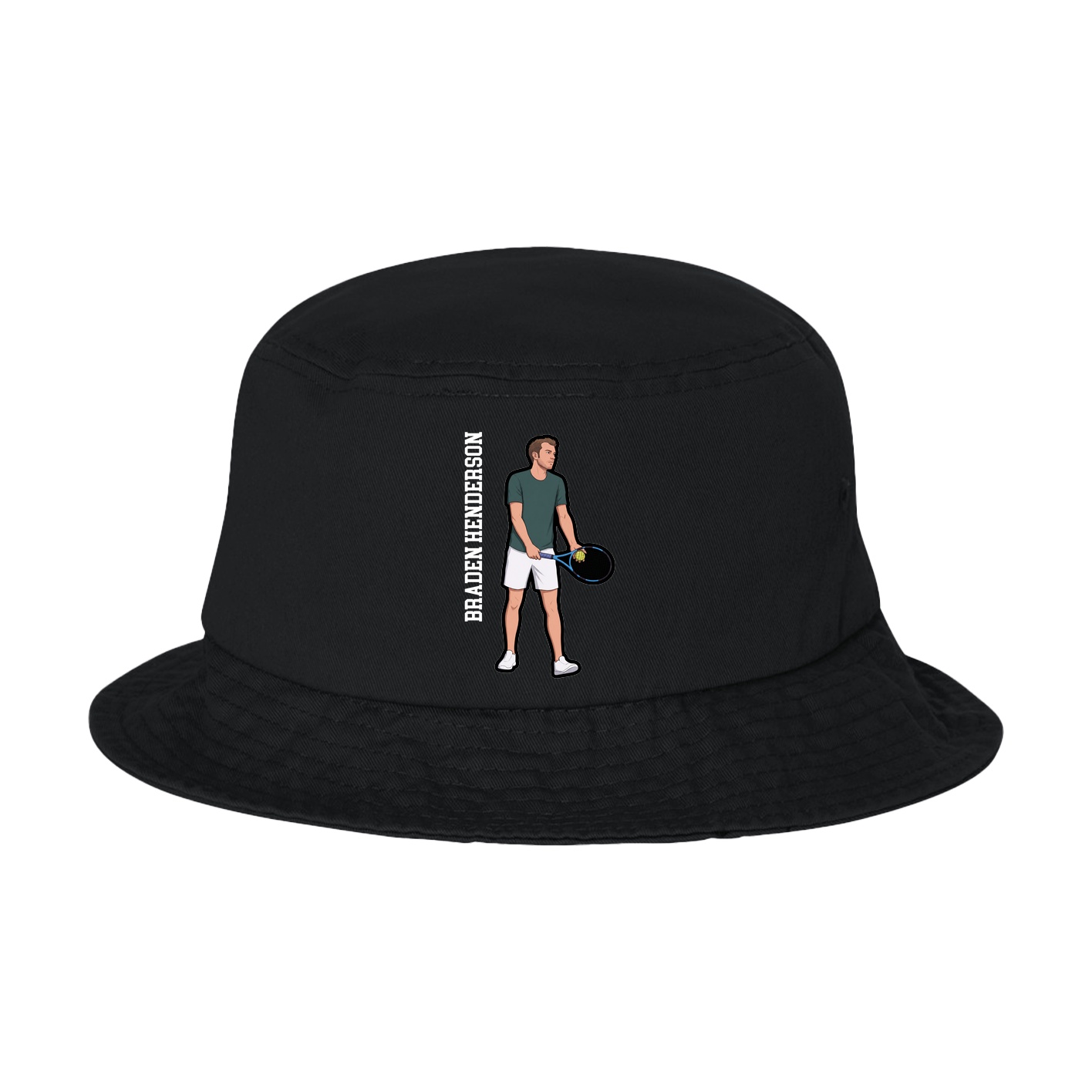 Bucket Cap — Name Vertical in Black