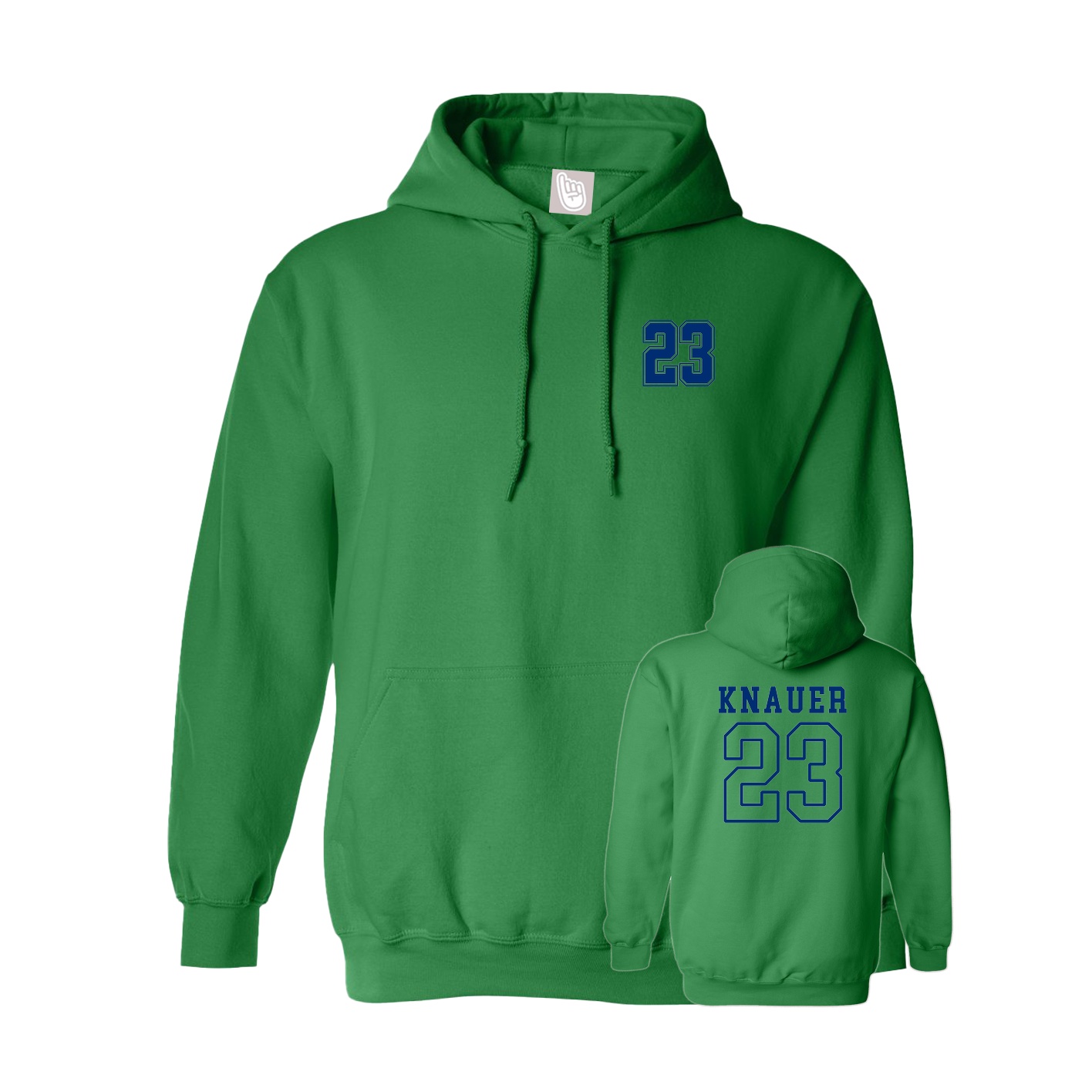 Hoodie — Chest Back in Green