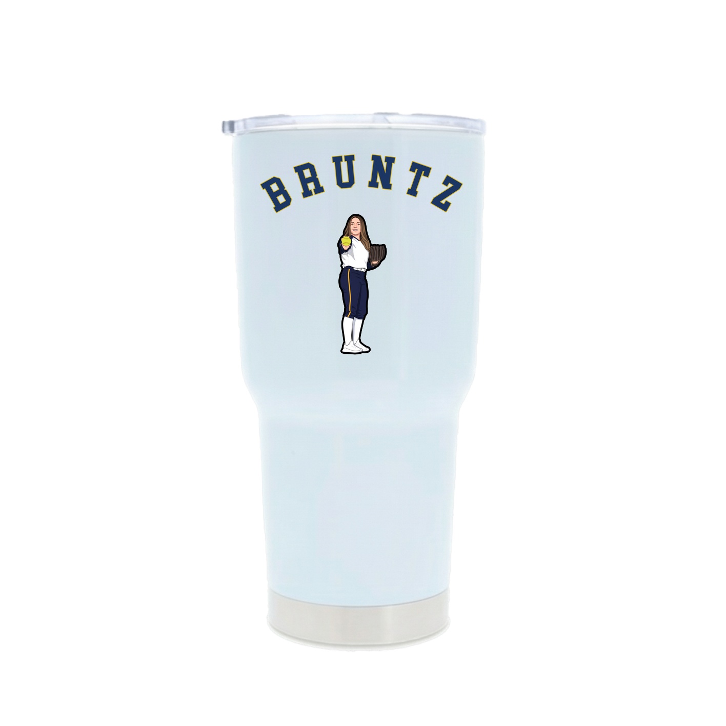 30oz Stainless Steel Tumbler — Shirsey Arch in White