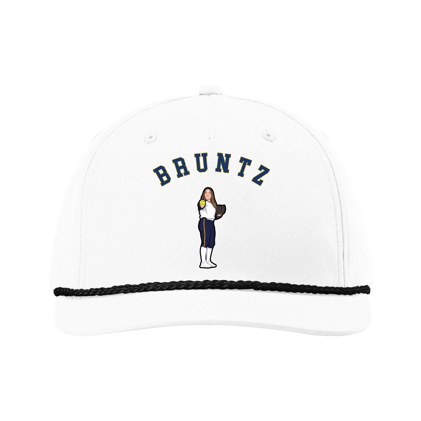 Five-Panel Classic Rope Cap — Shirsey Arch in White