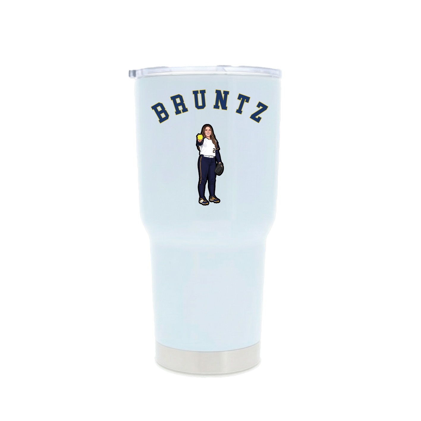 30oz Stainless Steel Tumbler — Shirsey Arch in White
