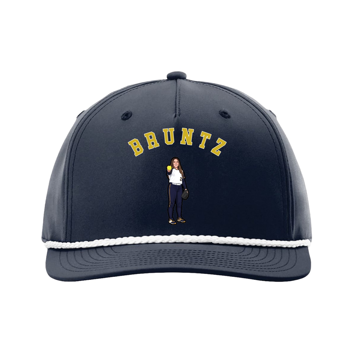 Five-Panel Classic Rope Cap — Shirsey Arch in Navy