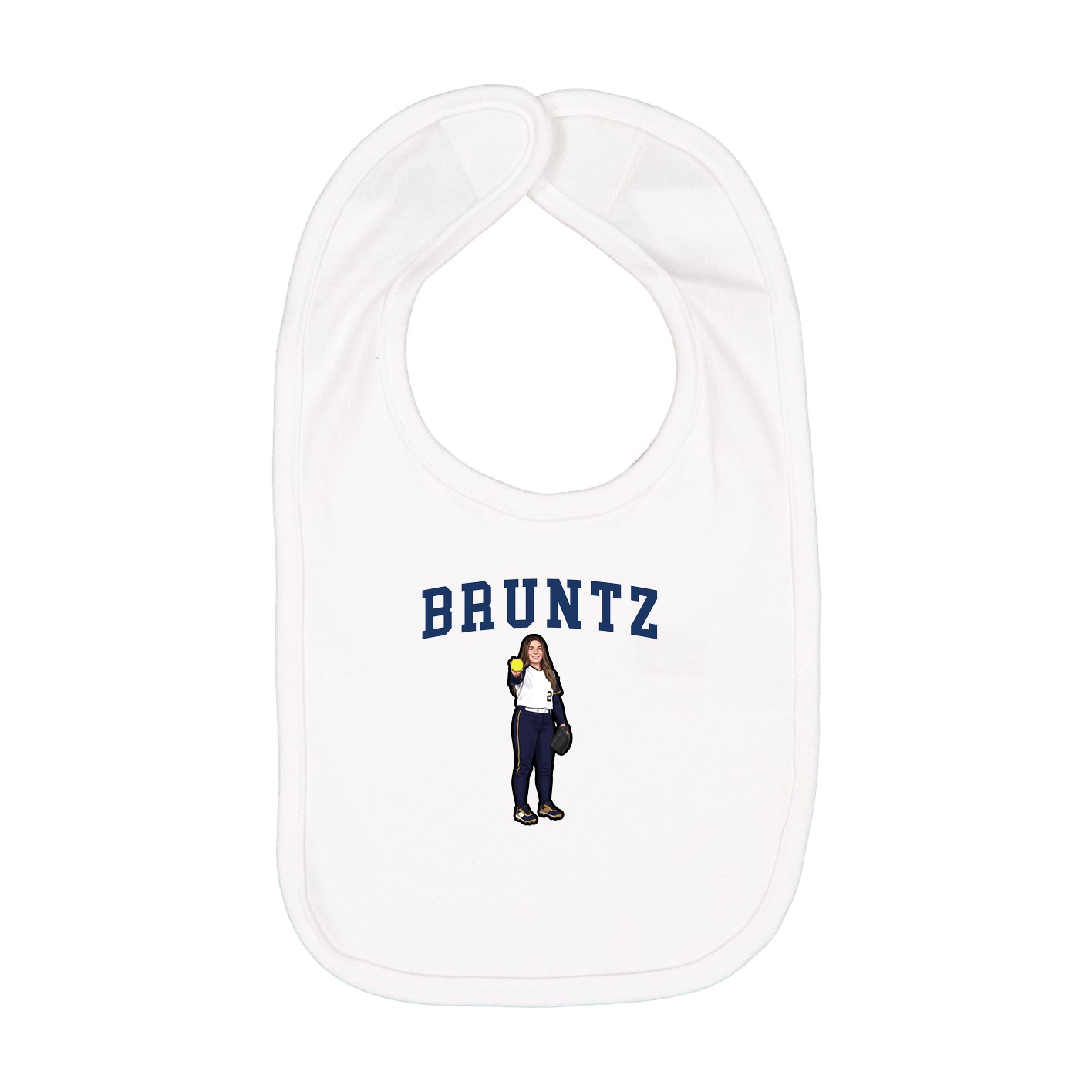Infant Bib — Shirsey in White