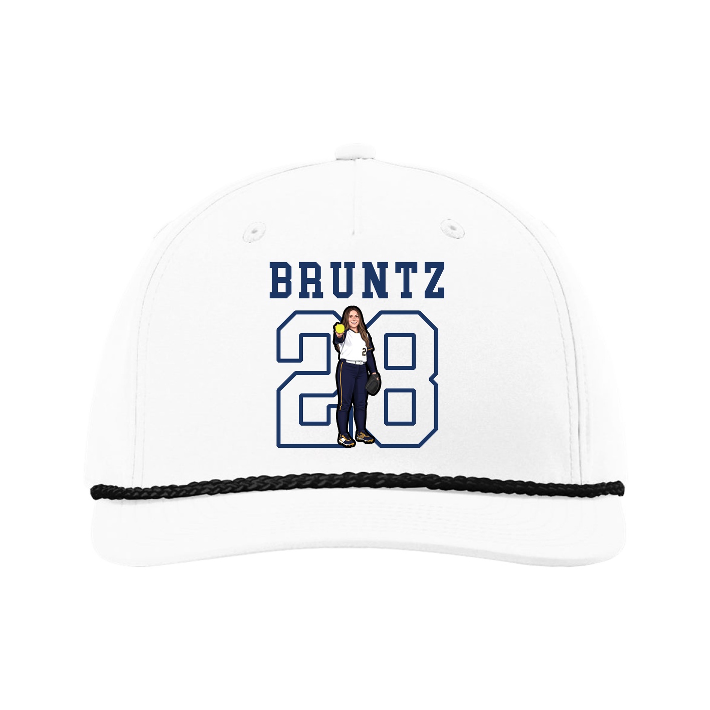 Five-Panel Classic Rope Cap — Shirsey in White