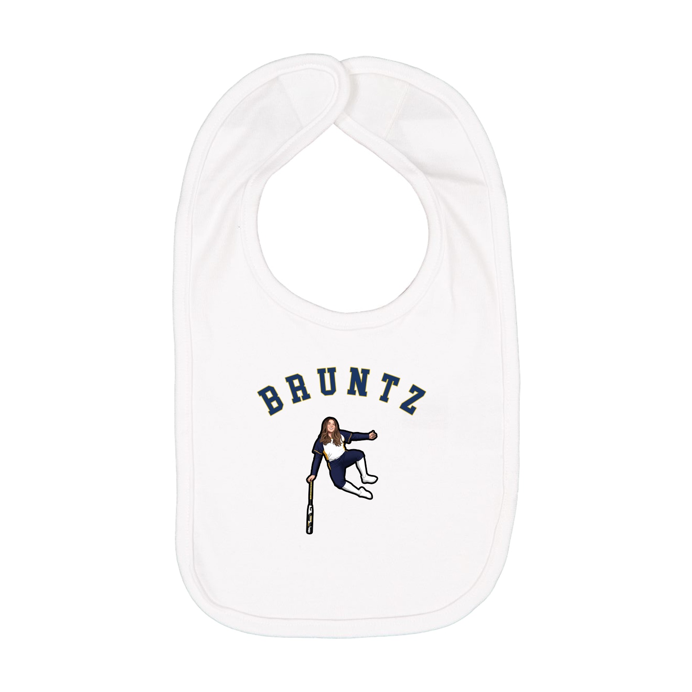 Infant Bib — Shirsey Arch in White