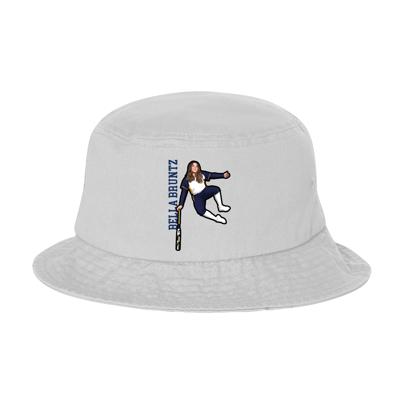 Bucket Cap — Name Vertical in White